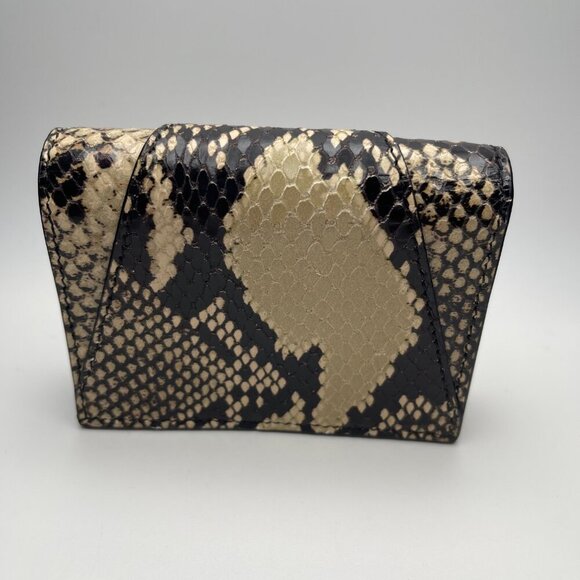 Versace Snake-Print Calfskin Leather Compact Wallet - NWOT - Picture 4 of 11